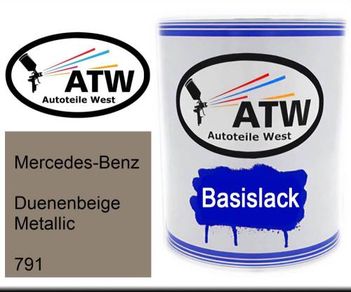 Mercedes-Benz, Duenenbeige Metallic, 791: 1L Lackdose, von ATW Autoteile West.